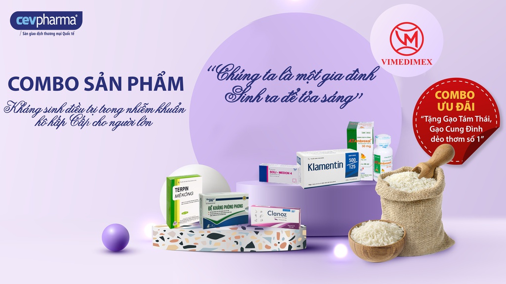 Combo Kháng sinh điều trị trong nhiễm khuẩn hô hấp CẤP cho người lớn