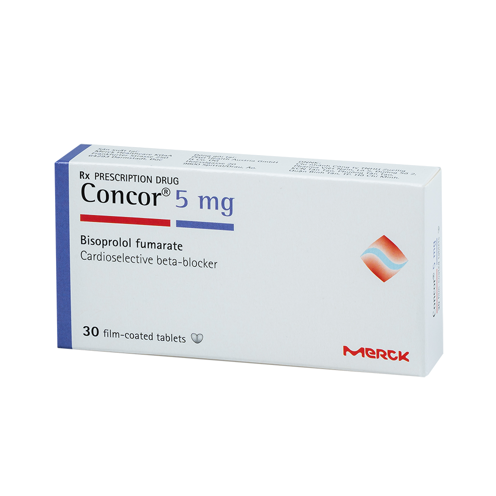 Concor 5mg Hộp 3 vỉ x 10 viên Merck