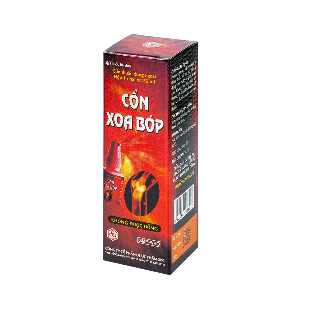 CỒN XOA BÓP (xịt) 50ml