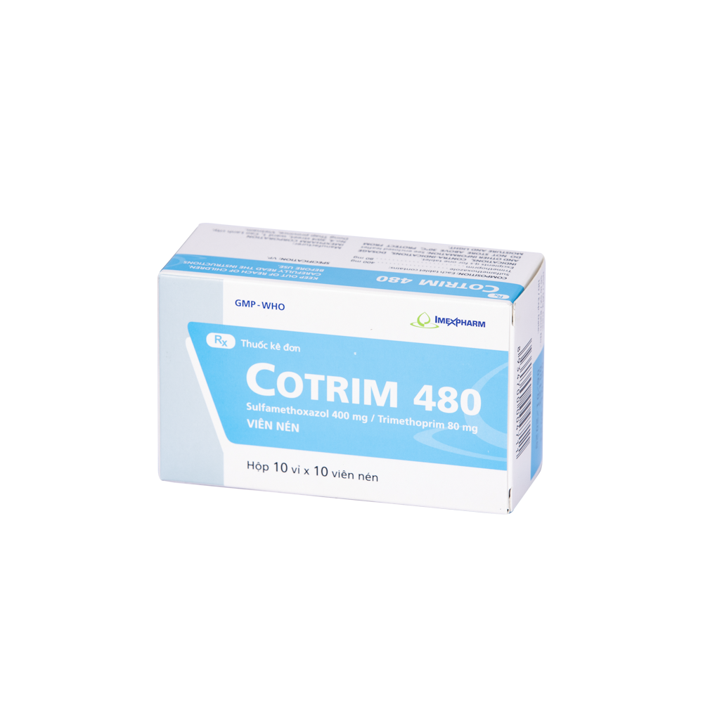 Cotrim 480 mg Hộp 10 vỉ x 10 viên Imexpharm