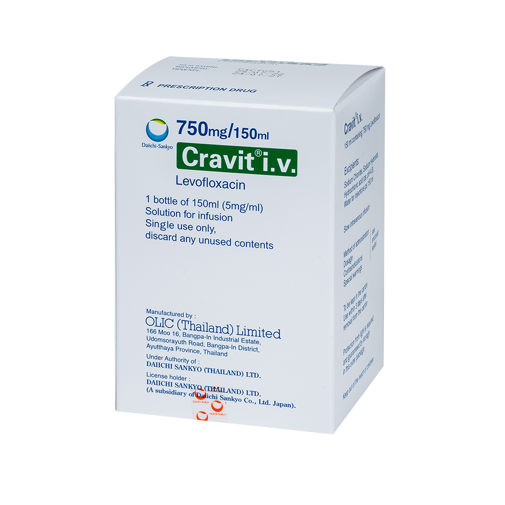 CRAVIT I.V 750MG/150ML 150ML Hộp 01 lọ Daiichi Sankyo