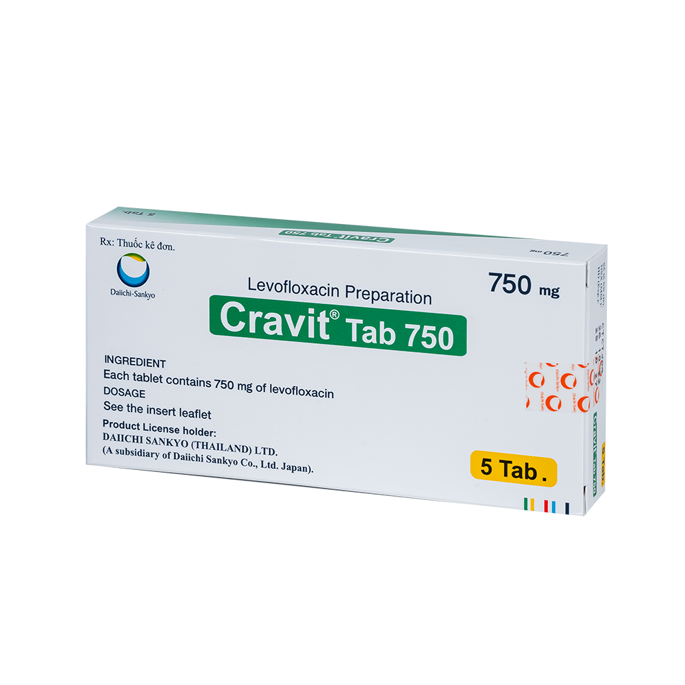CRAVIT TAB 750MG 5'S 5 Viên/ hộp Daiichi Sankyo