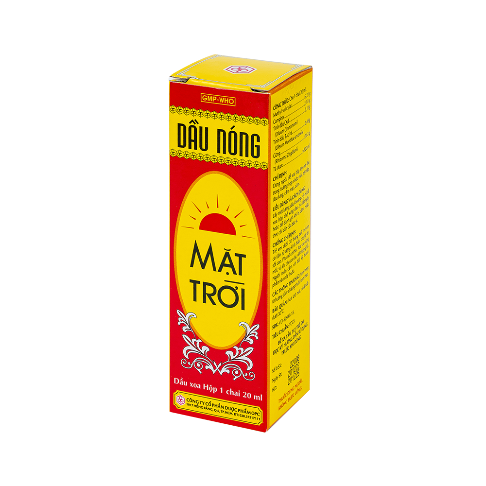 DẦU NÓNG MẶT TRỜI 20ml