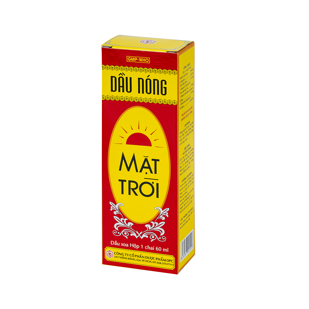 DẦU NÓNG MẶT TRỜI 60ml