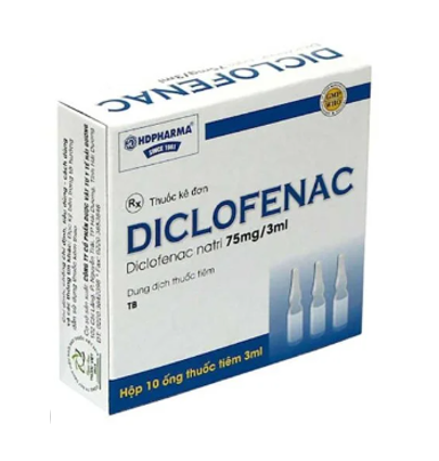 Diclofenac 75mg/3ml Hộp 10 ống x 3ml HDPHARMA