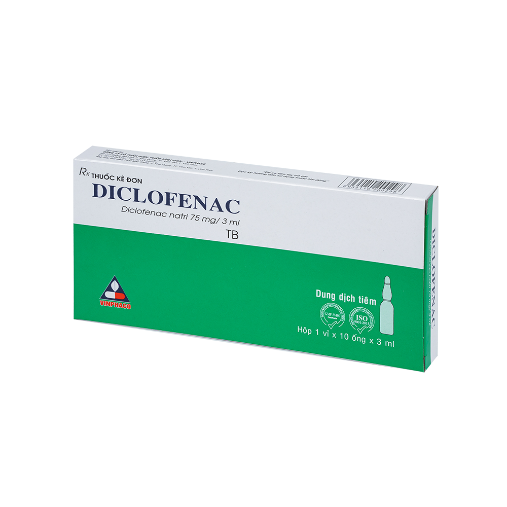 DICLOFENAC Hộp 1 vỉ x 10 ống VINPHACO