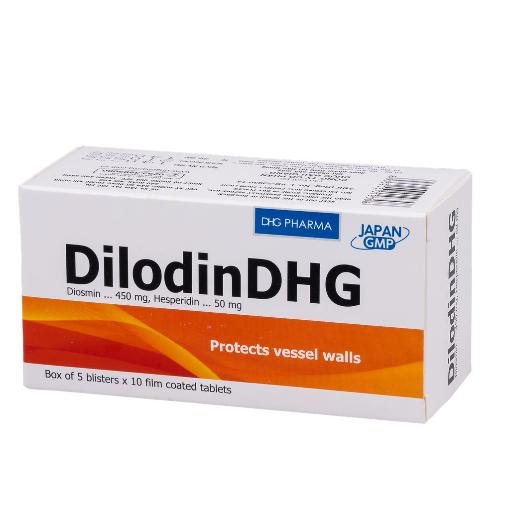 DilodinDHG Hộp 05 vỉ x 10 viên DHG