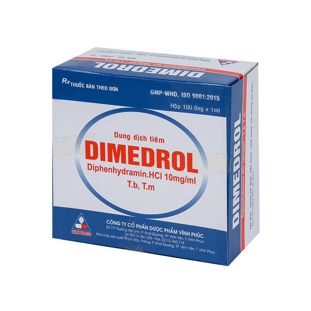 DIMEDROL Hộp 100 ống  VINPHACO