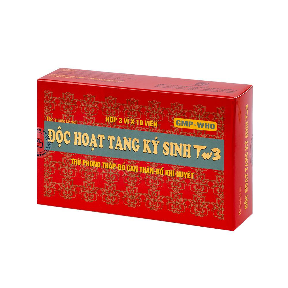 Độc hoạt tang ký sinh Hộp 3 vỉ x 10 viên TW3