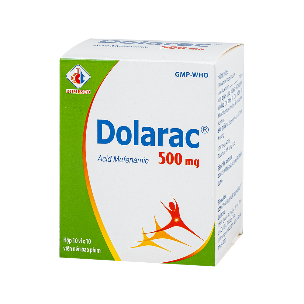 Dolarac 500mg Hộp 10 vỉ x 10 viên Domesco