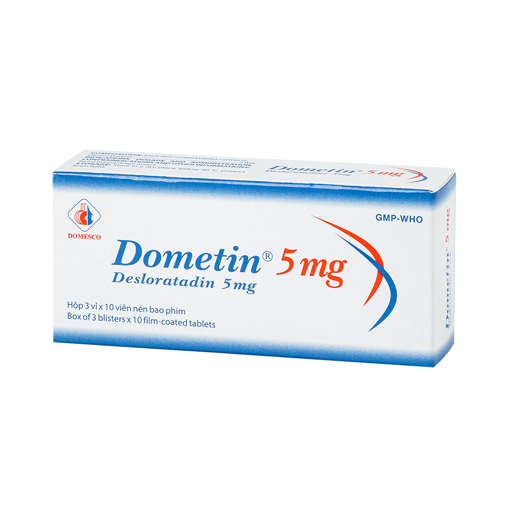 Dometin 5 mg Al-Al Hộp 3 vỉ x 10 viên Domesco