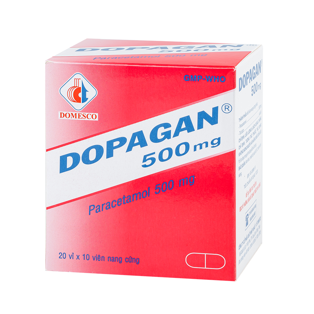 Dopagan 500 mg Hộp 20 vỉ x 10 viên Domesco