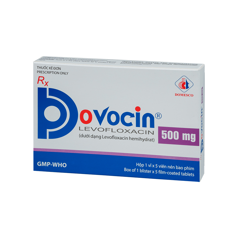 Dovocin 500 mg Hộp 1 vỉ x 5 viên Domesco