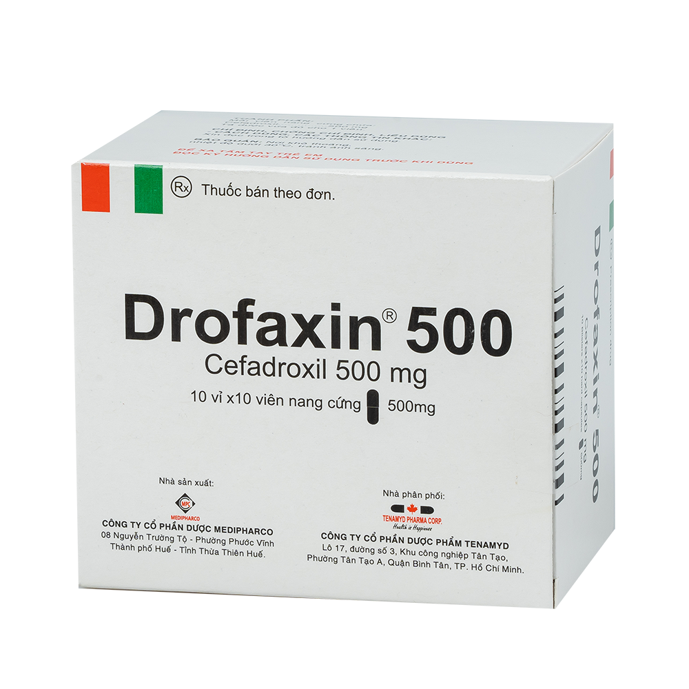 Drofaxin 500mg Hộp 10 vỉ x 10 viên Medipharco