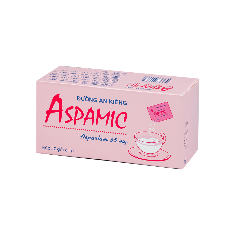 Đường ăn kiêng Aspamic Hộp 50 gói x 1g