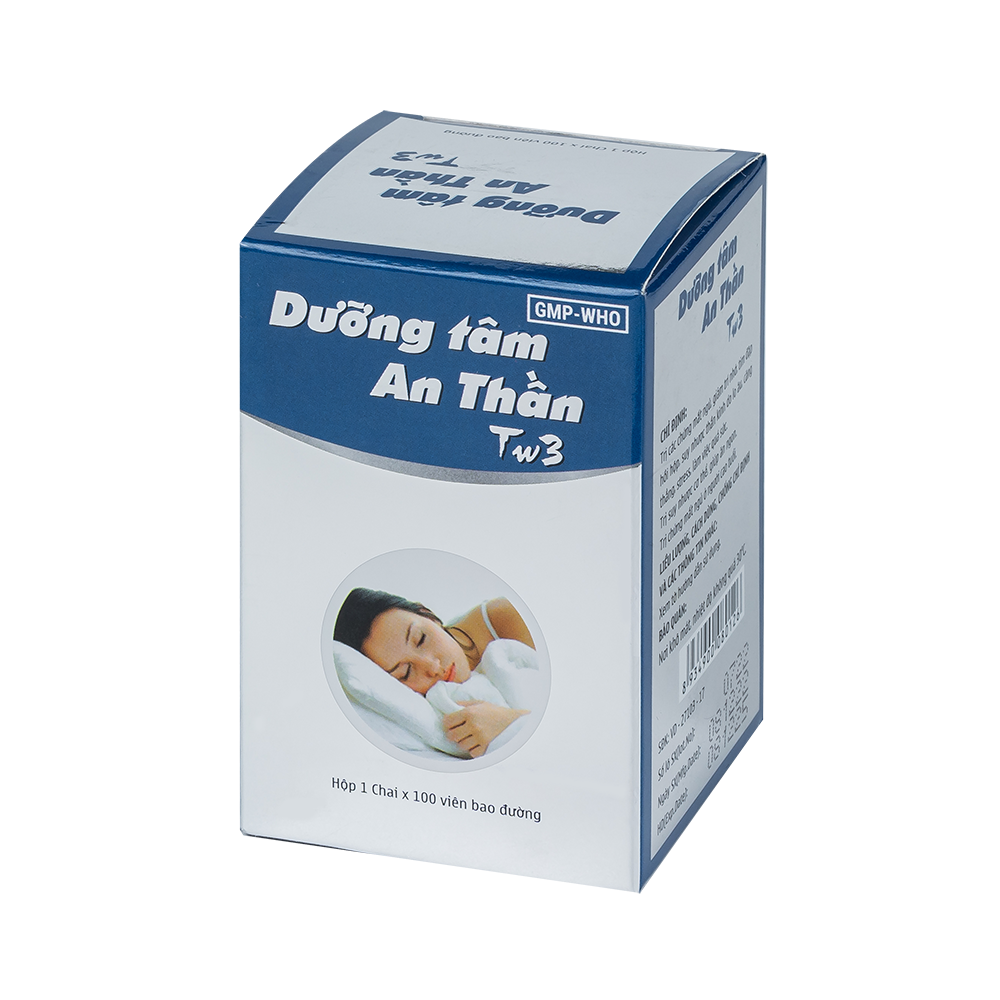 Dưỡng tâm an thần Hộp 01 chai 100 viên TW3
