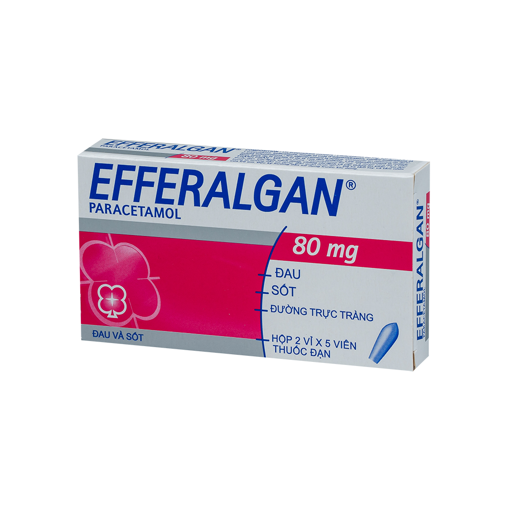 Efferalgan 80mg Suppo Hộp 10 viên đạn