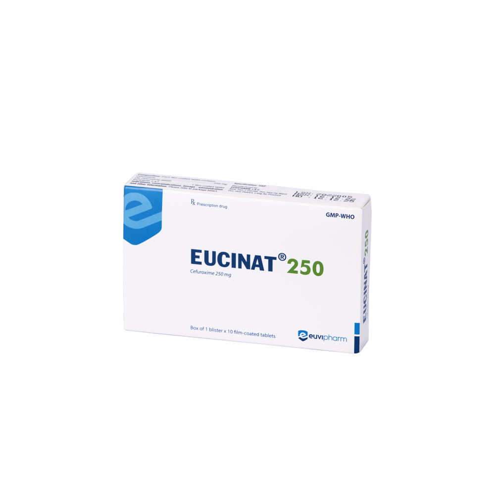 Eucinat 250 Hộp 1 vỉ x 10 viên Euvipharm
