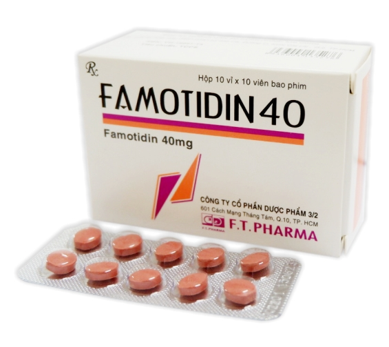 FAMOTIDIN 40mg Hộp 10 vỉ x 10 viên F.T.PHARMA