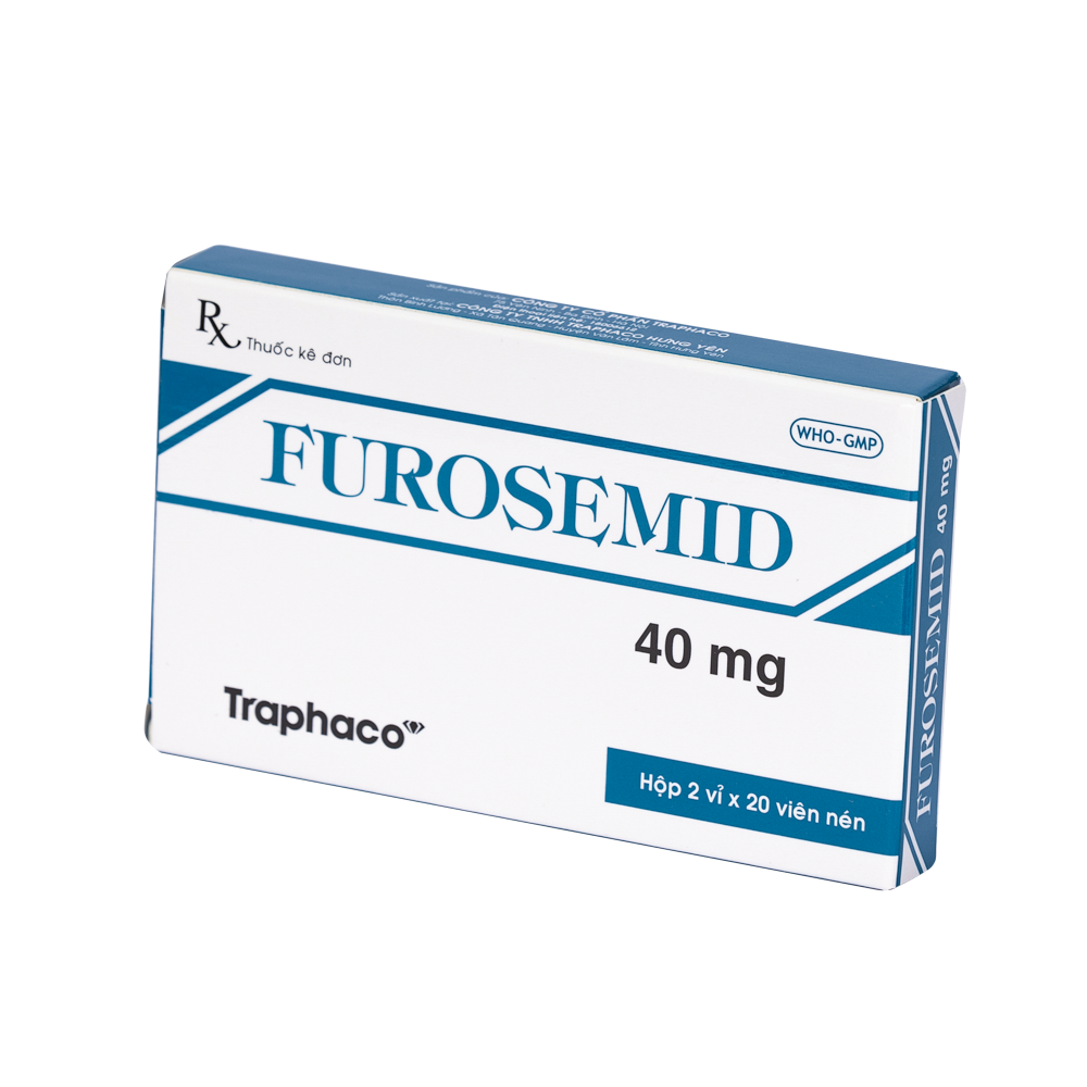 Furosemid 40mg Hộp 2 vỉ x 20 viên Traphaco