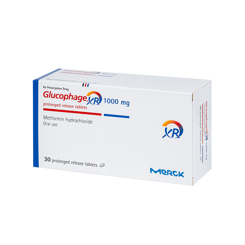 GLUCOPHAGE XR 1000MG H/30V MERCK
