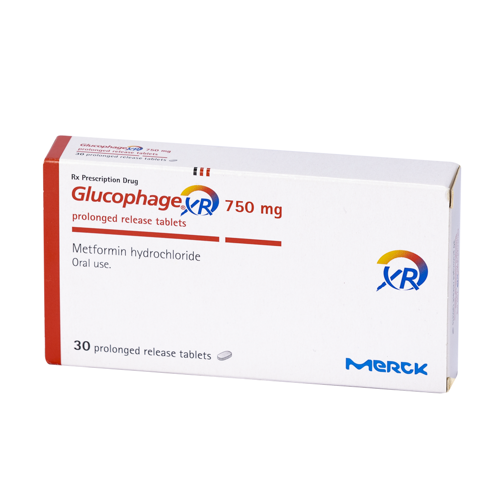 Glucophage XR Tab 750mg Hộp 3 vỉ x 10 viên Merck
