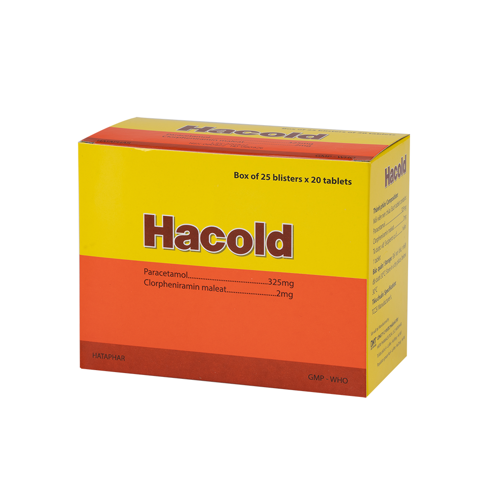 Hacold  H/25vỉ x20viên Hataphar