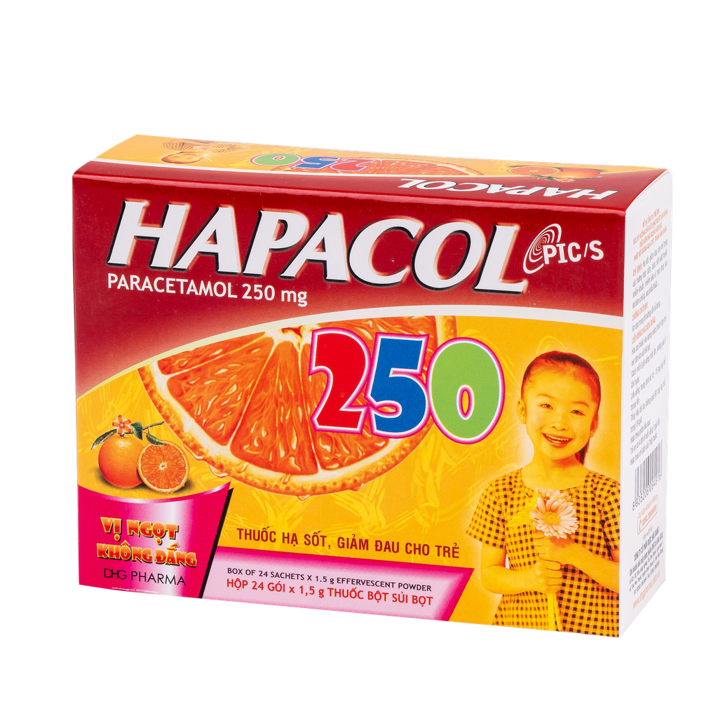 Hapacol 250 Hộp 24 gói x 1,5g DHG