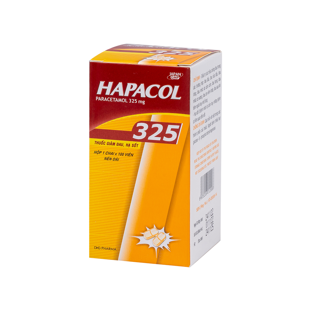 Hapacol 325 Hộp 1 chai x 100 viên DHG