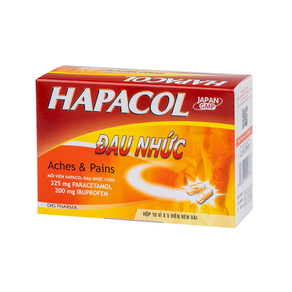 Hapacol đau nhức Hộp 10 vỉ x 5 viên DHG