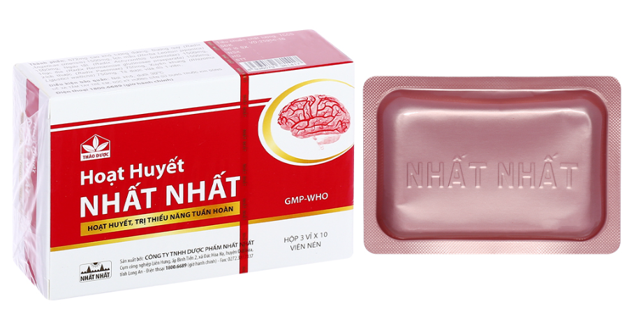 Hoạt huyết Hộp 3 vỉ x 10 viên Nhất Nhất