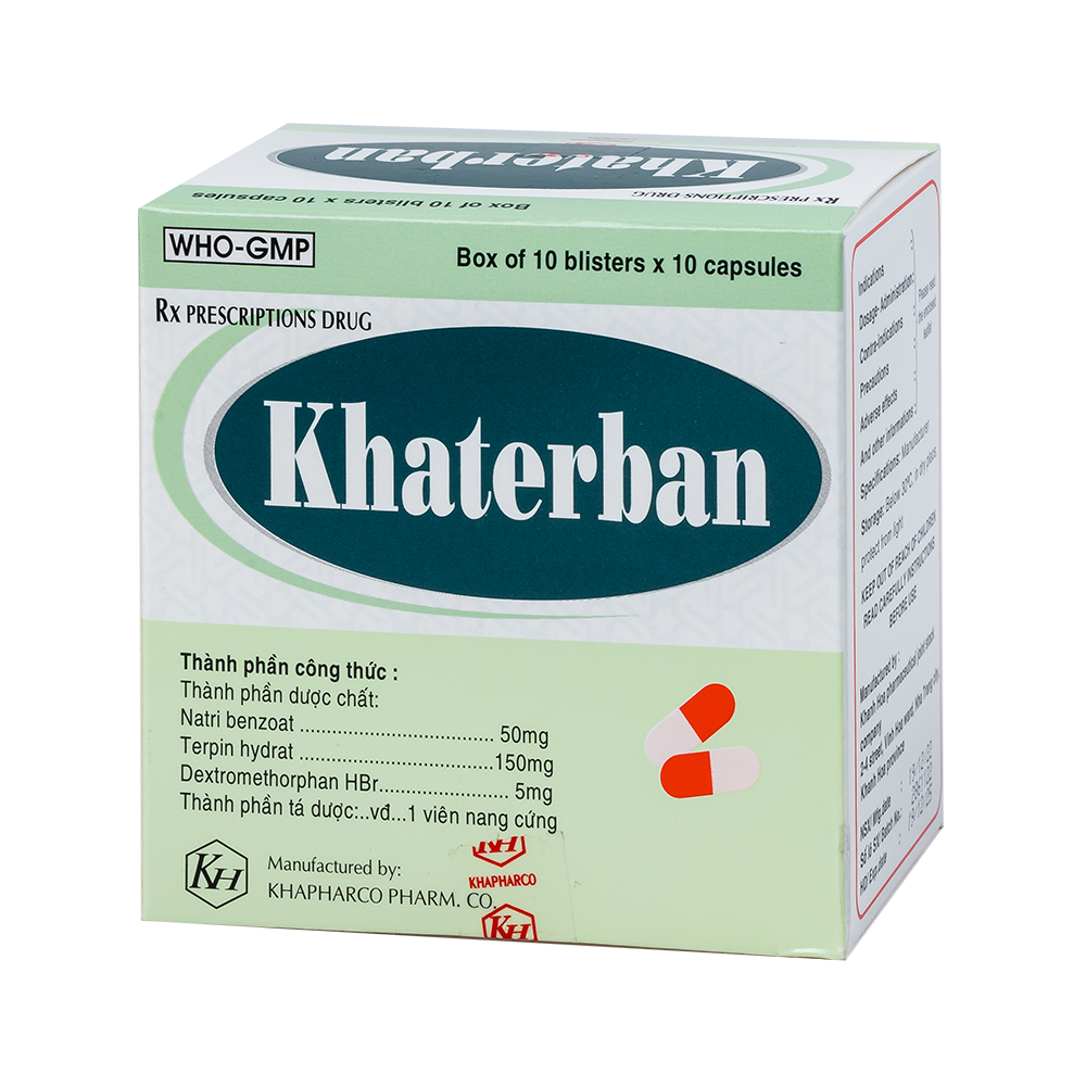 KHATERBAN Cap Hộp 100 viên Khapharco