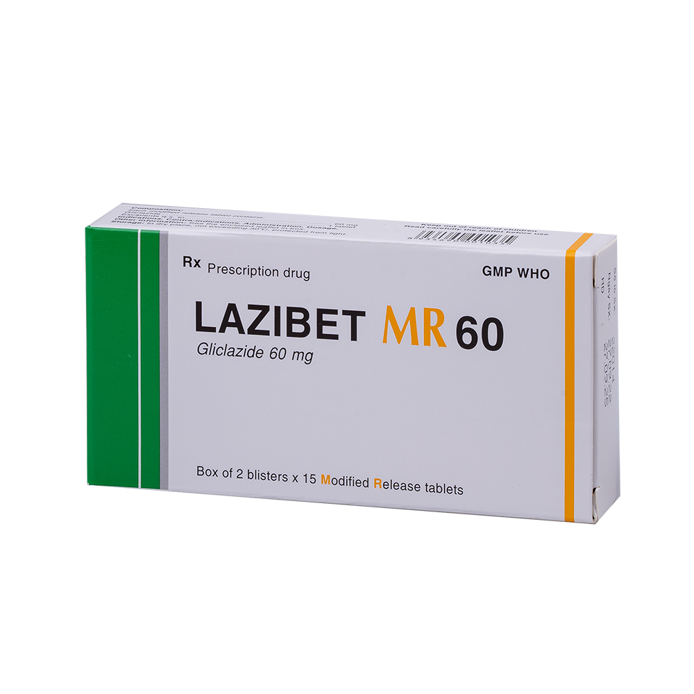 Lazibet MR 60 H/30 Hộp 2 vỉ x 15 viên Bidiphar