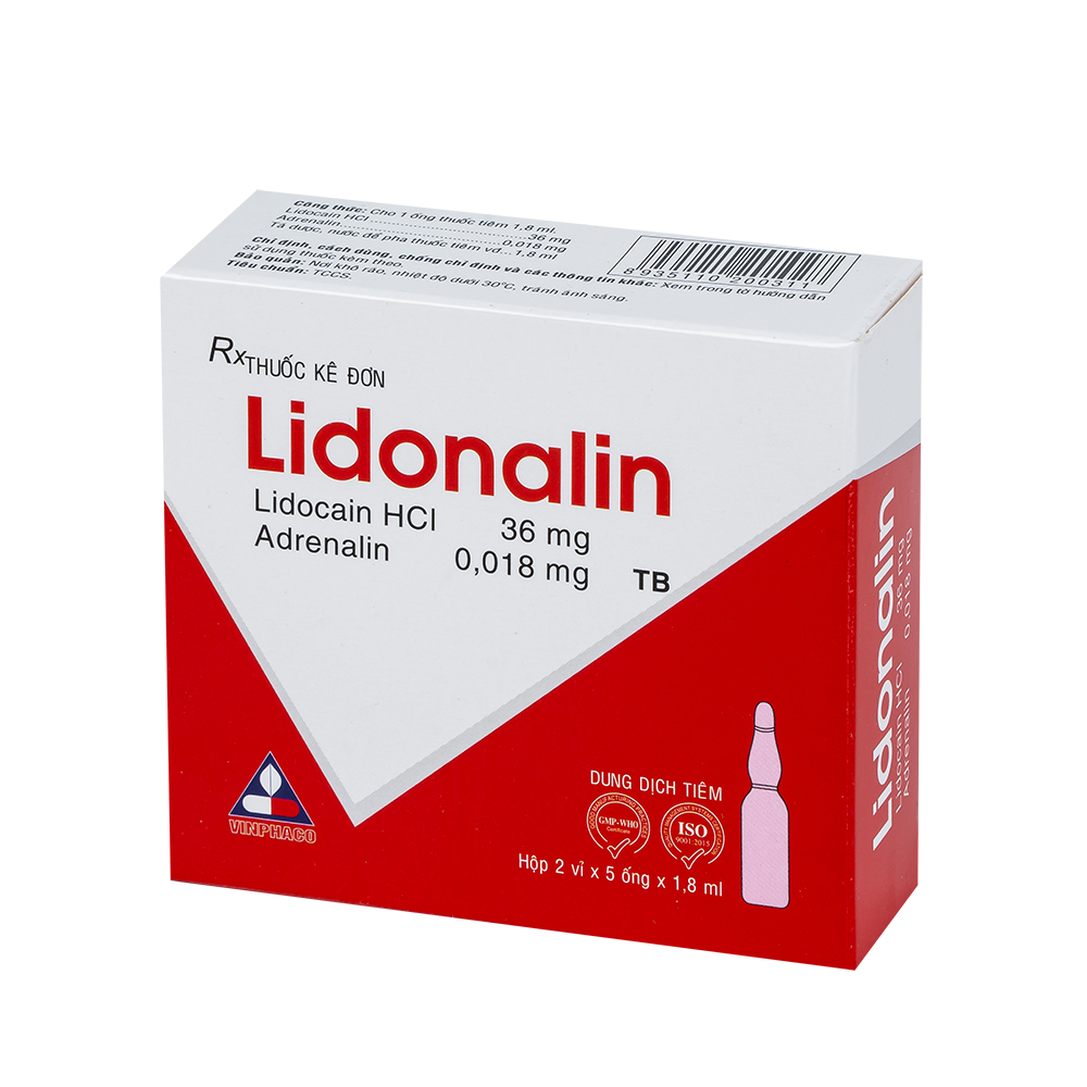 LIDONALIN Hộp 2 vỉ x 5 ống  VINPHACO
