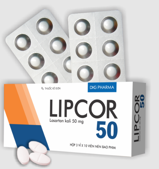 Lipcor 50 Hộp 3 vỉ x 10 viên DHG