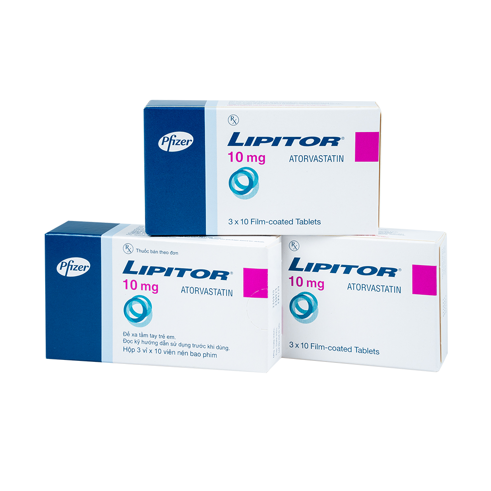 Lipitor 10 Hộp 3 vỉ x 10 viên Pfizer