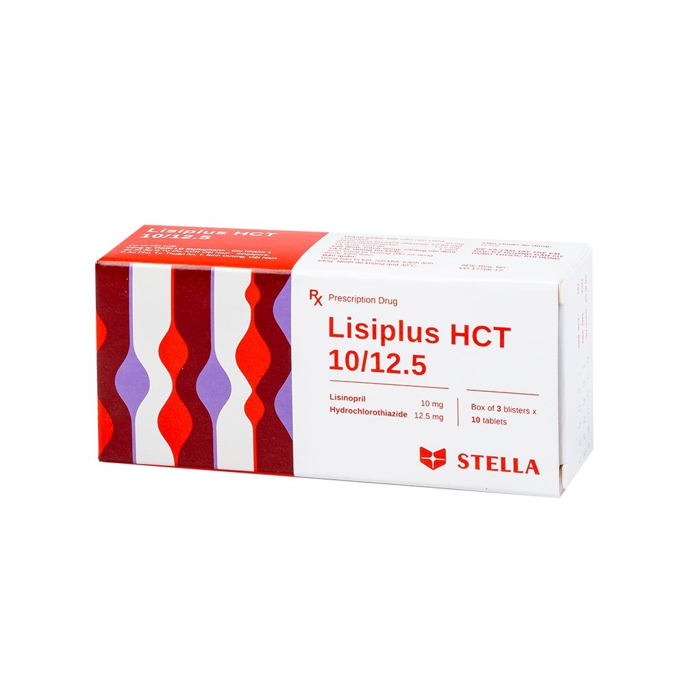 Lisiplus HCT 10/12.5 Hộp/30viên Stella