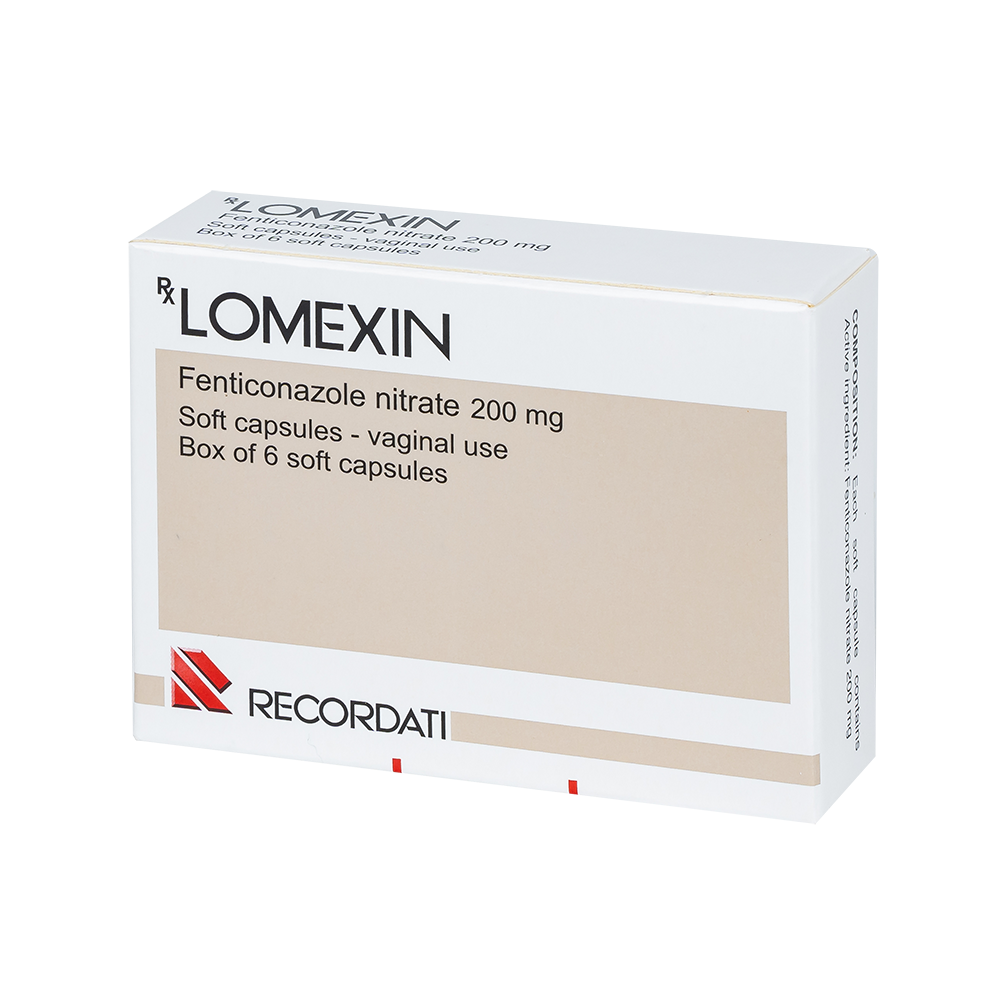 LOMEXIN 200 Hộp 1 vỉ x 6 viên Catalent