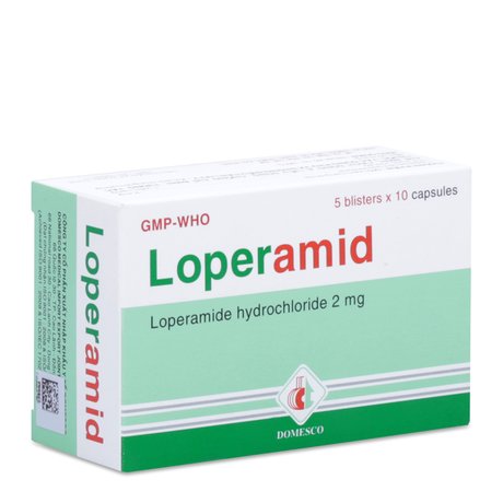 Loperamid 2 mg Hộp 5 vỉ x 10 viên Domesco