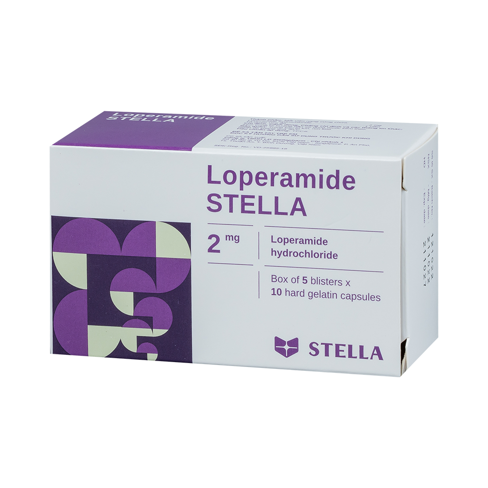 Loperamid Stella Hộp 5 vỉ x 10 viên Stella