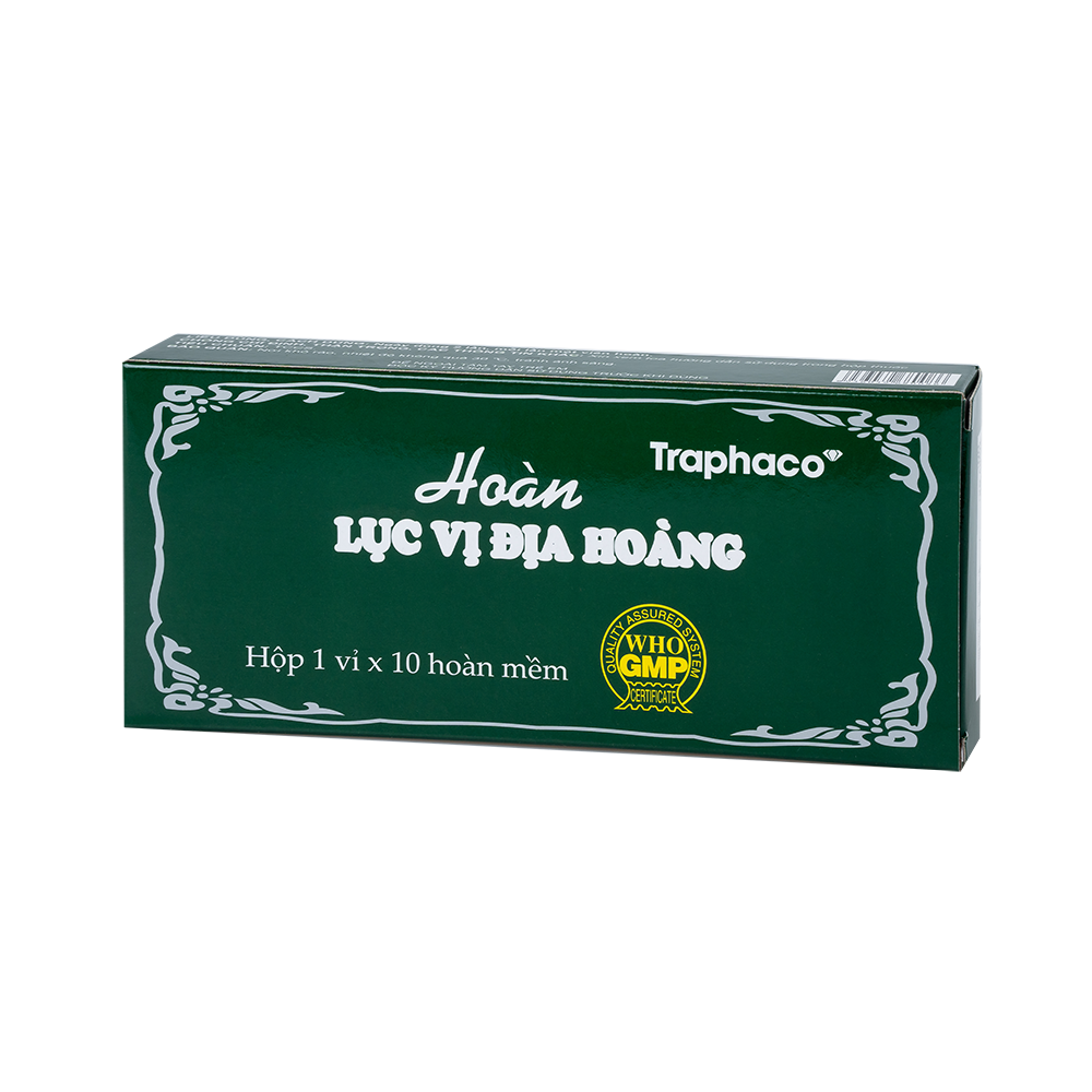 Lục vị địa hoàng Hộp 1 vỉ x 10 viên Traphaco