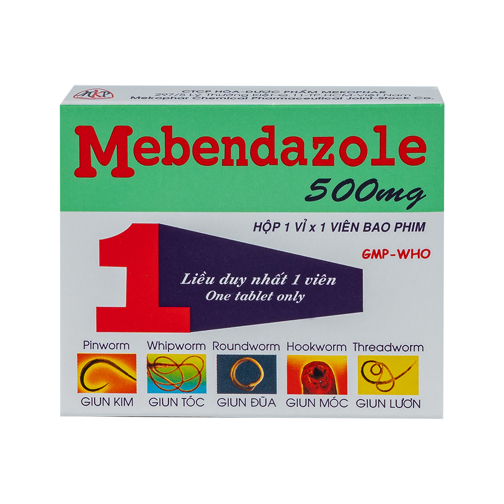 MEBENDAZOLE 500mg (H/1VBP)