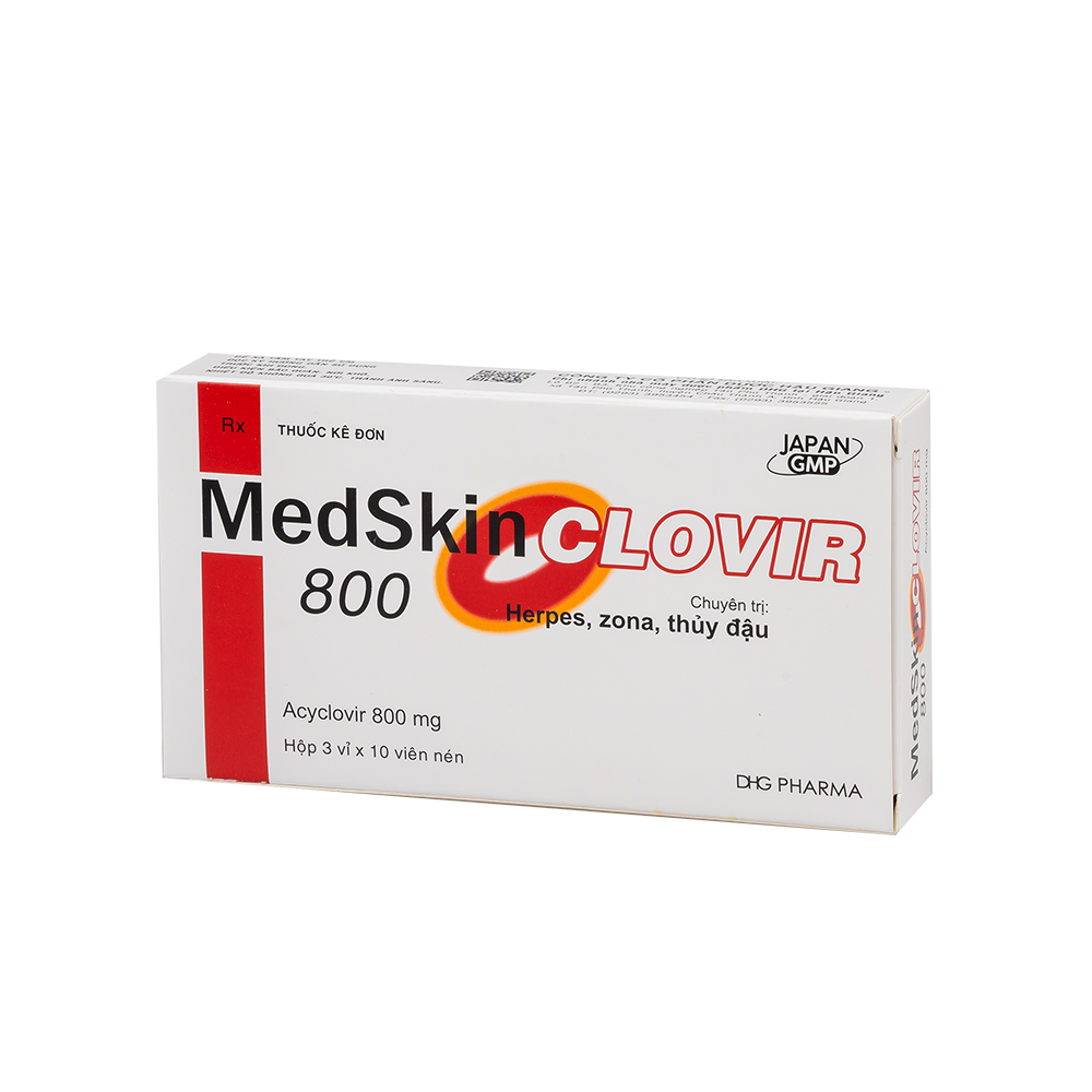 Medskin Clovir 800 Hộp 3 Vỉ x 10 Viên DHG