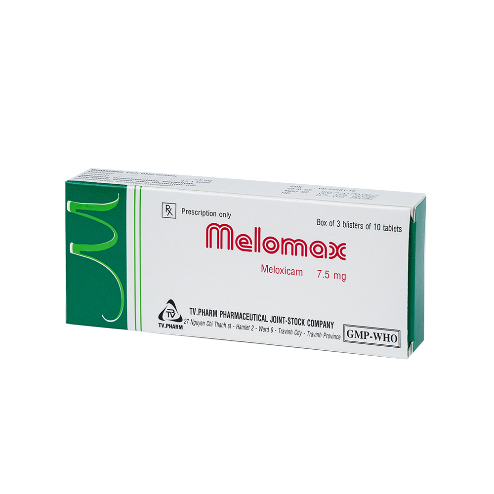 Melomax Hộp 3 vỉ x 10 viên TV.Pharm