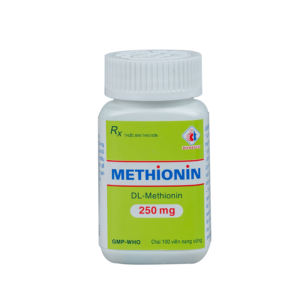Methionin 250 mg Chai 100 viên Domesco