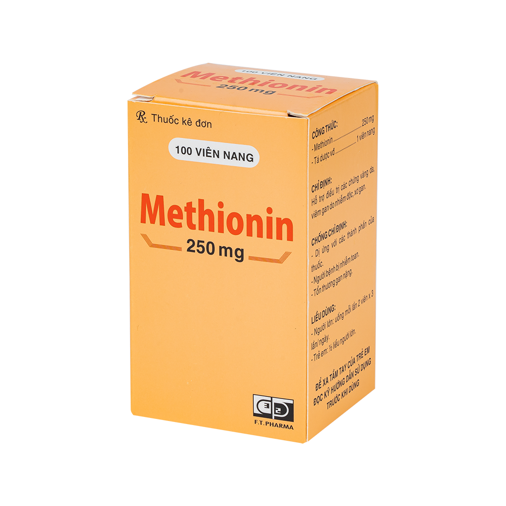 METHIONIN 250mg Chai 100 viên F.T.PHARMA
