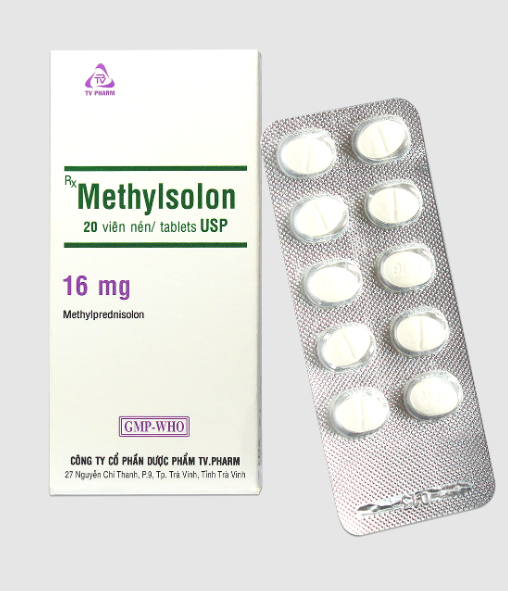 Methylsolone 16mg Hộp 2 vỉ x 10 viên TV.Pharm