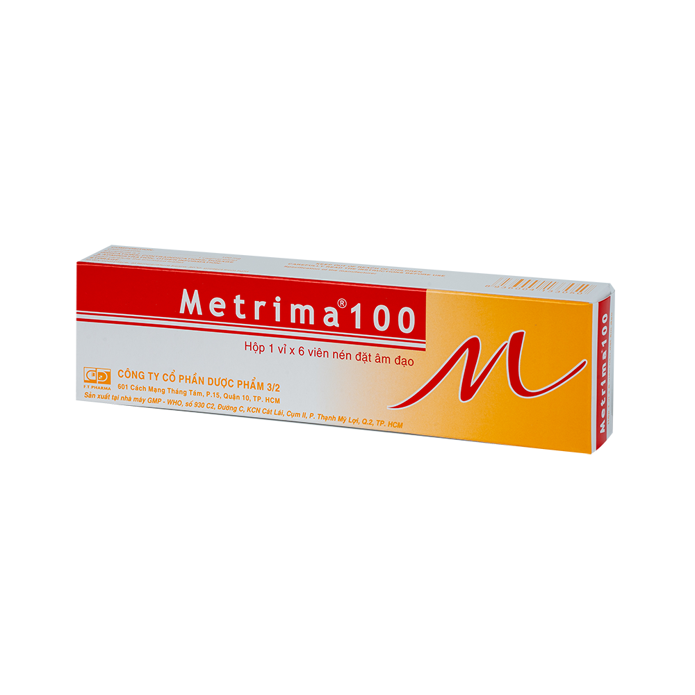 METRIMA 100mg Hộp 1 vỉ x 6 viên F.T.PHARMA