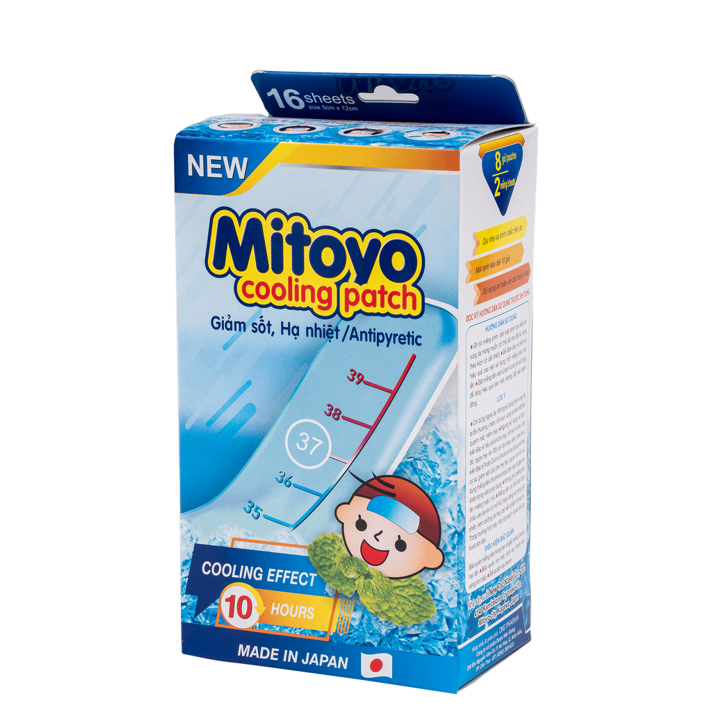 Miếng Dán Hạ Sốt Mitoyo Hộp 8 gói x 2 miếng DHG