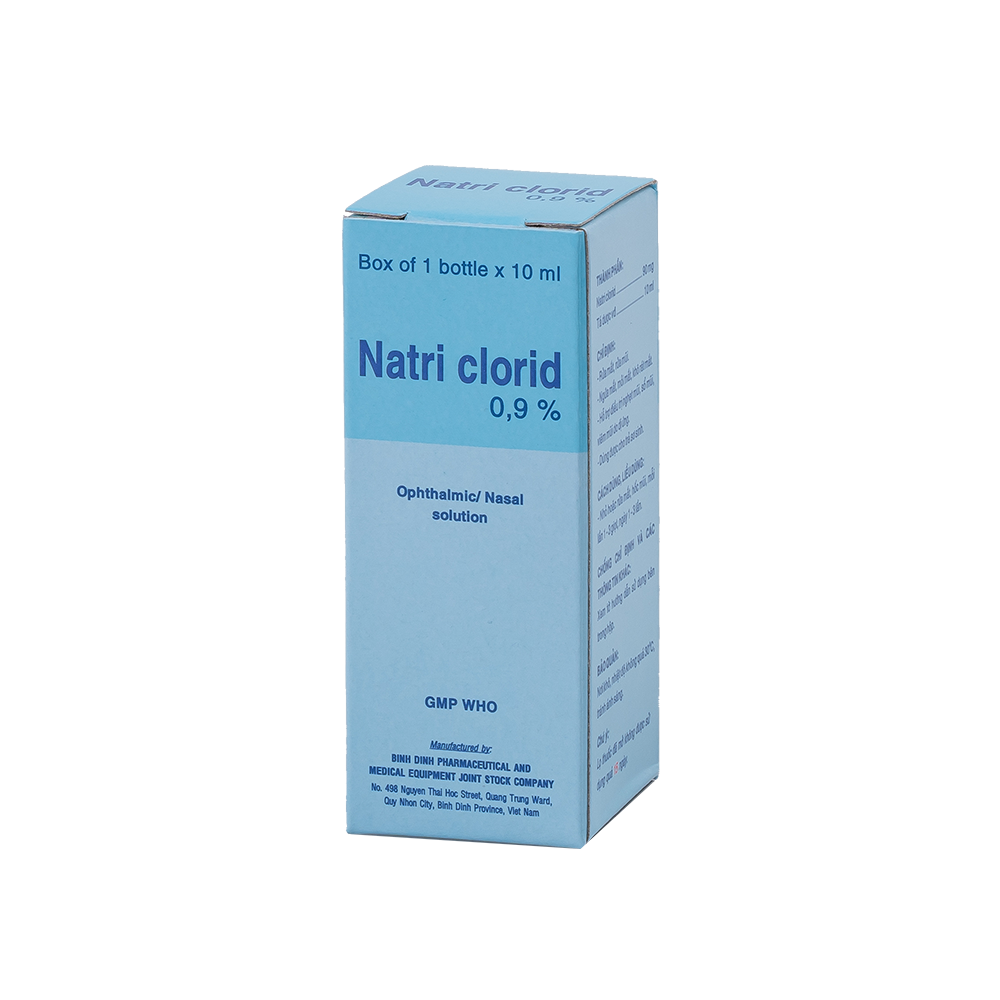 Natri clorid 0,9%-10ml Hộp 1 Lọ Bidiphar